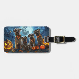 Étiquette À Bagage Chesapeake Bay Terrier Halloween Éffrayant