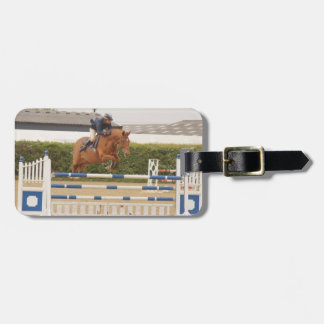 Étiquette À Bagage Cheval au-dessus d'étiquette de bagage de barrière