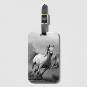 Étiquette À Bagage Cheval en course