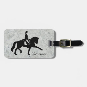 Étiquette À Bagage Cheval et cavalier de dressage