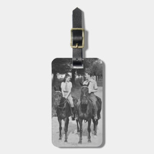 Étiquette À Bagage Chevaux d'équitation de couples