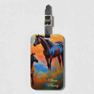 Étiquette À Bagage Chevaux sauvages *personnalisez*