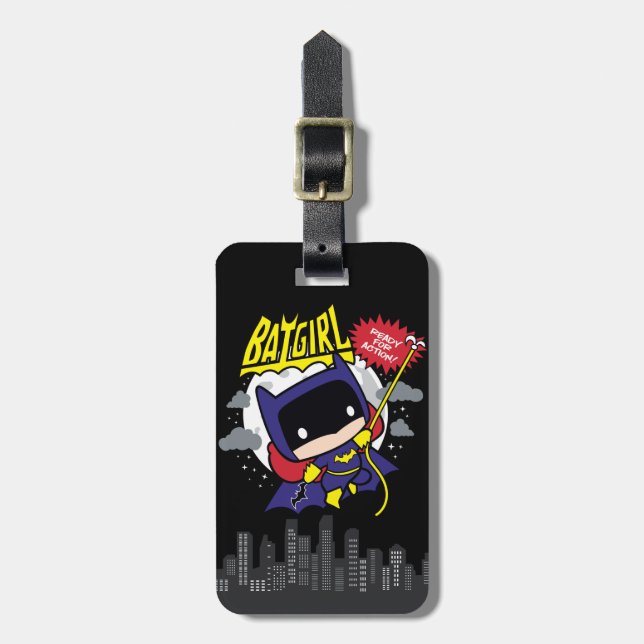 Étiquette À Bagage Chibi Batgirl Prêt Pour L'Action (Devant Vertical)