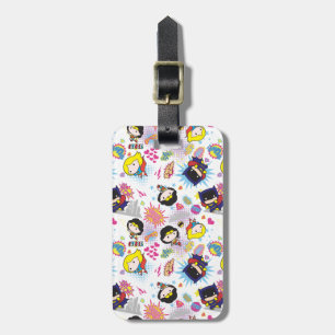 Étiquette À Bagage Chibi Super Heroine Motif