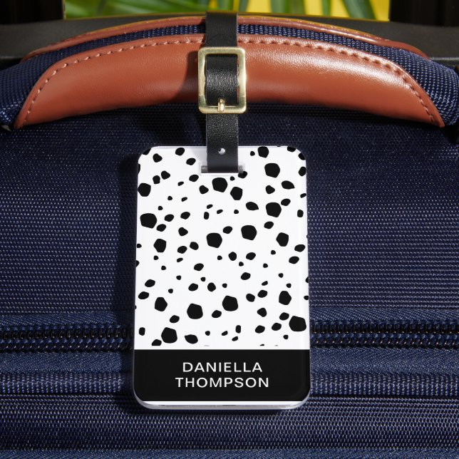 Étiquette À Bagage Chic Chien dalmate Imprimer Motif Aventure Voyage (Insitu Rectoal 2)