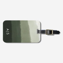 Chic Monogrammé Aquarelle Jungle Vert Ombre