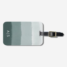 Chic Monogrammé Aquarelle Tilleul Limé Ombré