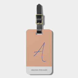 Étiquette À Bagage Chic monogramme professionnel simple minimaliste