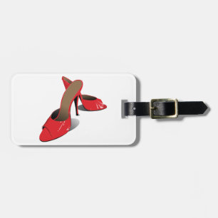 Étiquette À Bagage Chic Rouge Haut talons Glamour Stiletto Mode