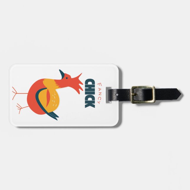 Étiquette À Bagage Chick élégant (Devant horizontal)