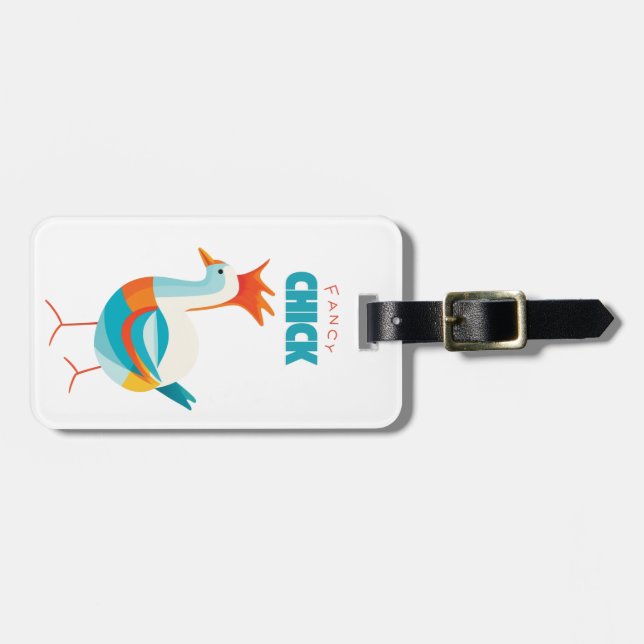 Étiquette À Bagage Chick élégant (Devant horizontal)