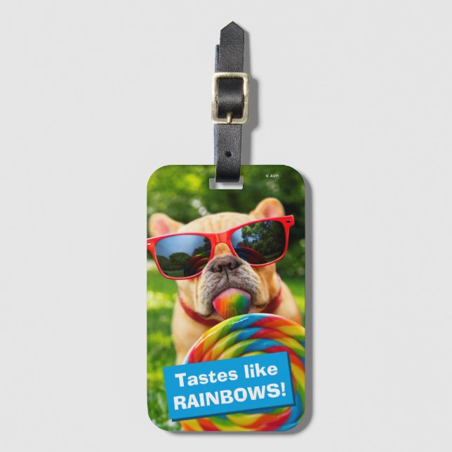 Étiquette À Bagage Chien avec la grosse sucette (Devant Vertical)