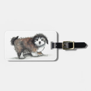 Étiquette À Bagage Chien chiot Shihtzu, animal de compagnie