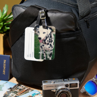 Étiquette À Bagage Chien dalmate Photo personnalisée Télécharger l'im