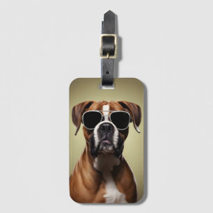 Étiquette À Bagage Chien de boîte cool