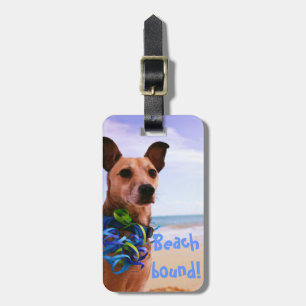Étiquette À Bagage Chien de plage