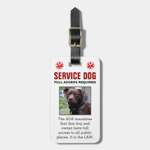 Étiquette À Bagage Chien de service - insigne requis par accès