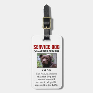 Étiquette À Bagage Chien de service - insigne requis par accès
