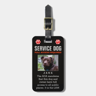 Étiquette À Bagage Chien de service - insigne requis par accès
