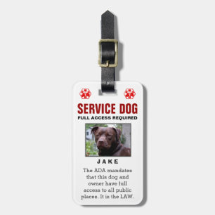 Étiquette À Bagage Chien de service - insigne requis par accès