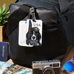 ÉTIQUETTE À BAGAGE CHIEN DE TERRE-NEUVE 