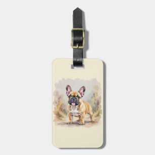 Étiquette À Bagage Chien Français Tan Tan Fawn Couleur Cute Frenchie