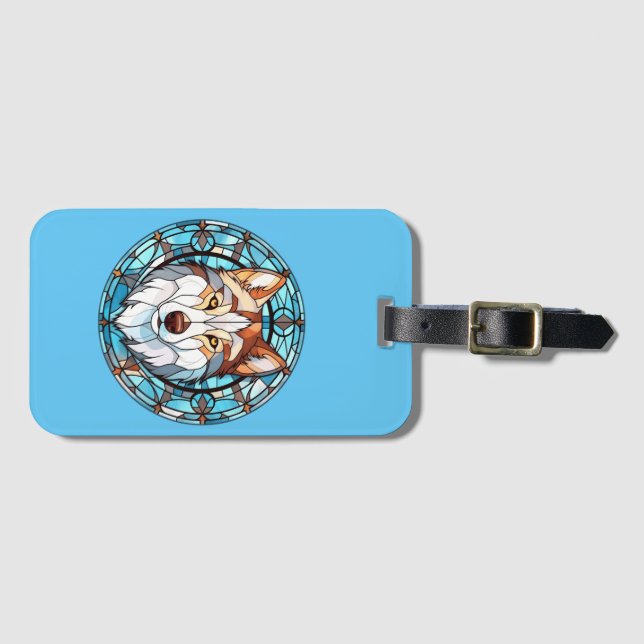 Étiquette À Bagage Chien sibérien Husky Sibérien (Devant Horizontal)