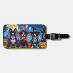 Étiquette À Bagage Chiens Malinois belges Citrouille Halloween Funny