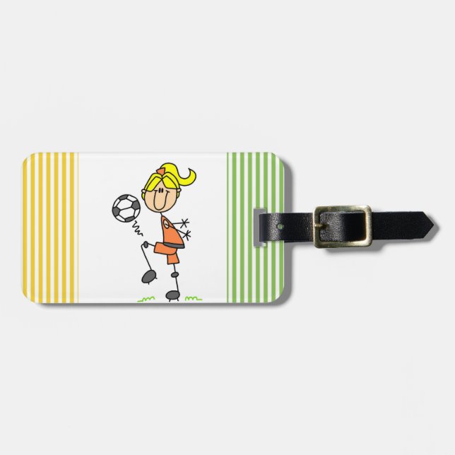 Étiquette À Bagage Chiffre blond cadeaux de bâton de fille de (Devant horizontal)