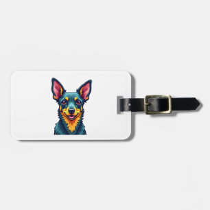 Étiquette À Bagage Chihuahua  Peinture Abstraite  Couleur  Chien Mign