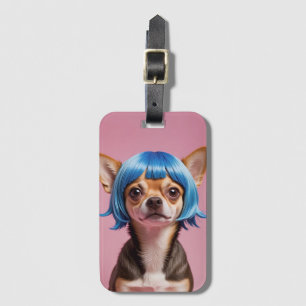 Étiquette À Bagage Chihuahua wig