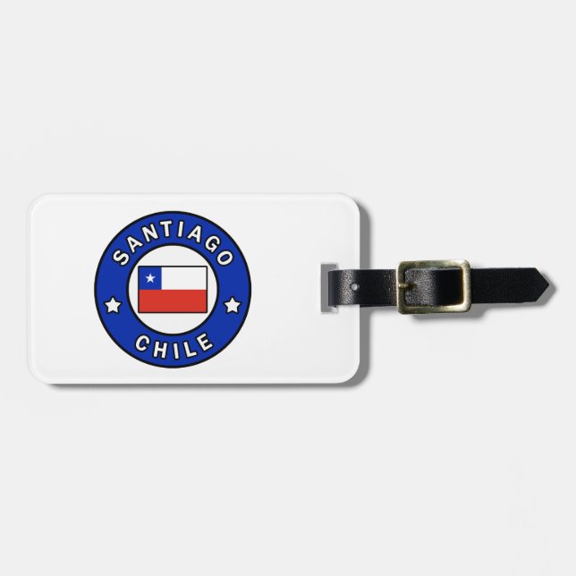 Étiquette À Bagage Chile de Santiago (Devant horizontal)