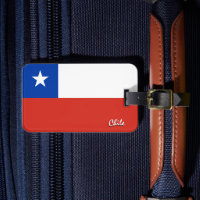 Chili Bagages Tags, Drapeau patriotique chilien