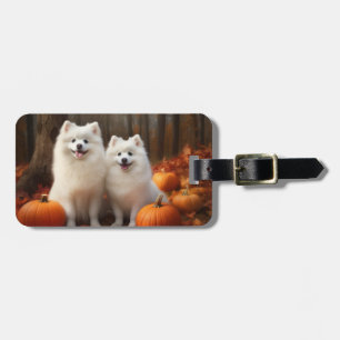 Étiquette À Bagage Chiots Esquimau Américain Automne Délice Citrouill