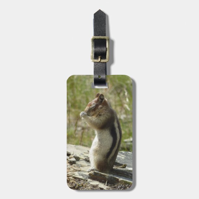 Étiquette À Bagage Chipmunk dans le Parc national des Glaciers II (Devant Vertical)