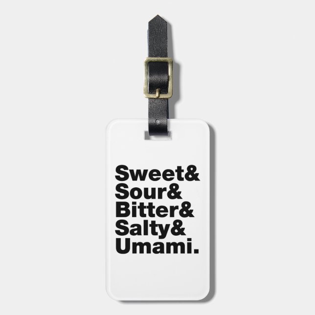 Étiquette À Bagage Cinq saveurs de base (Devant Vertical)