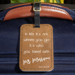Étiquette À Bagage Citation de voyage Inspirational pour les jeunes m
