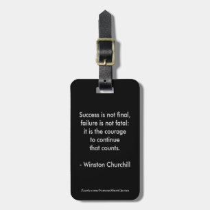 Étiquette À Bagage Citation de Winston Churchill ; succès