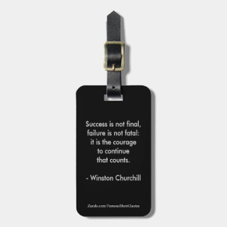 Étiquette À Bagage Citation de Winston Churchill ; succès