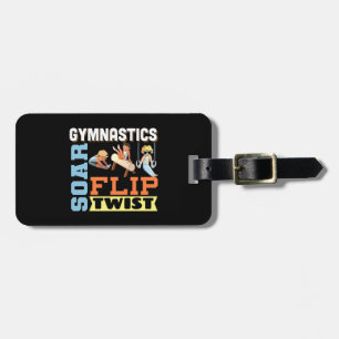 Étiquette À Bagage Citation Gymnastique Garçons - Tourner Tourner