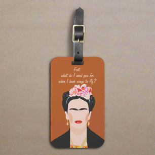 Étiquette À Bagage Citation Inspirationnelle Frida Kahlo Illustration
