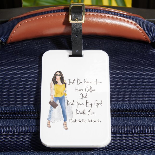 Étiquette À Bagage Citation Whimsical "Mettez vos pantalons de filles (Insitu Rectoal 2)