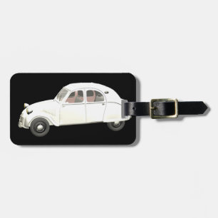 Étiquette À Bagage Citroen blanc 2CV - champ d'adresse vide