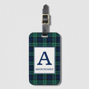 Étiquette À Bagage Clan Abercrombie Tartan Monogrammé