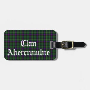 Étiquette À Bagage Clan Abercrombie Tartan Personnalisable