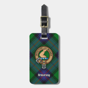 Étiquette À Bagage Clan Armstrong Crest sur Tartan