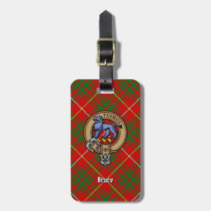 Étiquette À Bagage Clan Bruce Crest sur Tartan