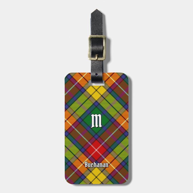Étiquette À Bagage Clan Buchanan Tartan (Devant Vertical)