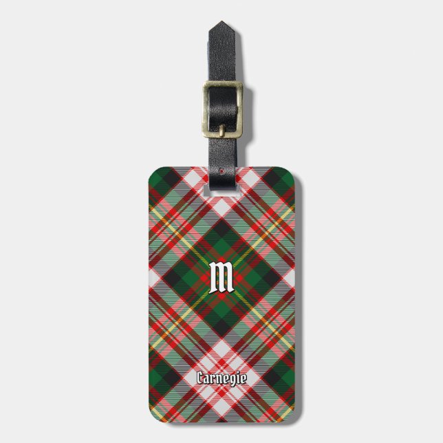 Étiquette À Bagage Clan Carnegie robe Tartan (Devant Vertical)