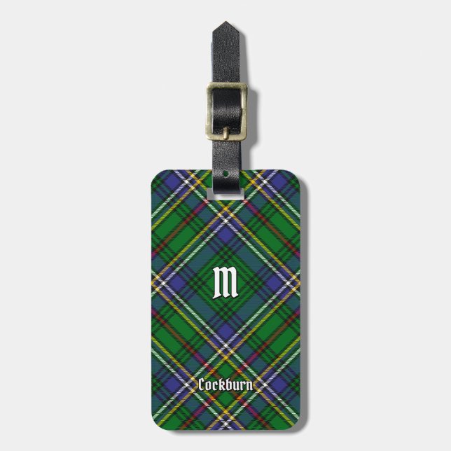 Étiquette À Bagage Clan Cockburn Tartan (Devant Vertical)
